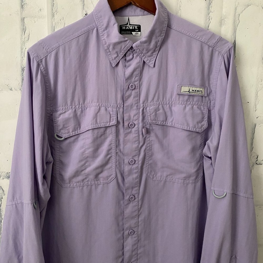 Habit Fishing Hiking Vented SPF 40+ Solar Factor Long Sleeve Shirt Men’s Small